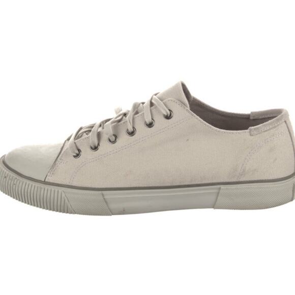 All Saints Cream Canvas Sneakers Classic Minimalist Design Women’s Size 12 - Picture 3 of 10
